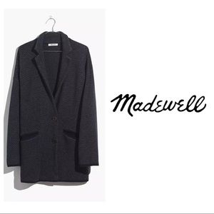 Madewell Herringbone Blazer Sweater Coat Jacket